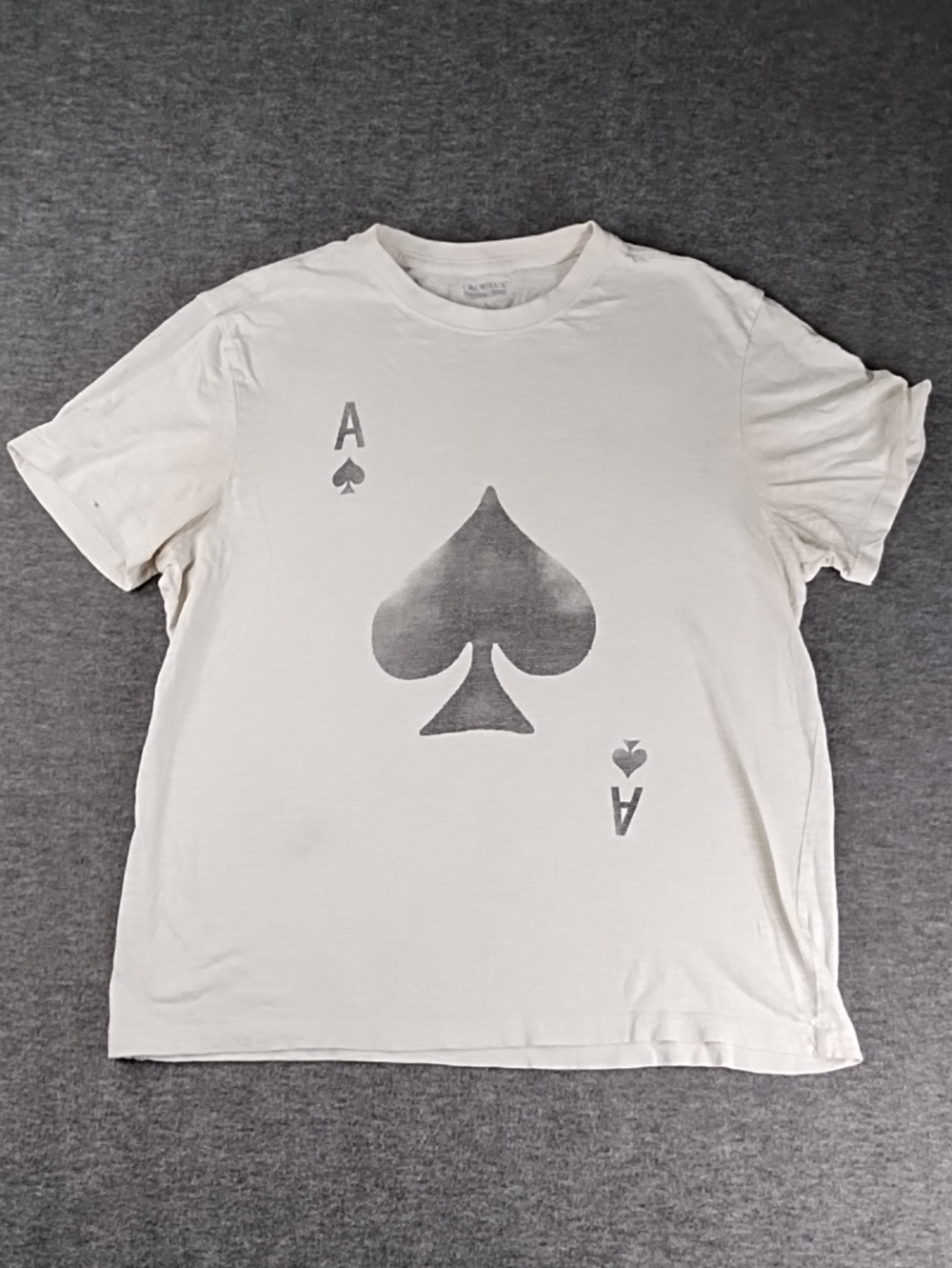 Daniel Cremieux White Graphic Ace of Spades Short Sleeve Tee